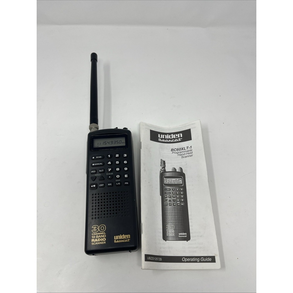 Genuine Uniden Bearcat Handheld 30 Channel Radio Scanner BC60XLT-1 10 Band